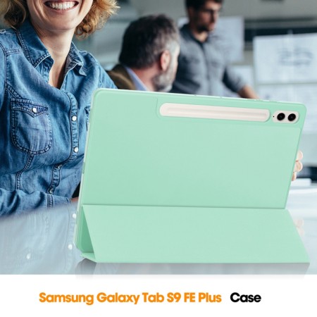 Husa pentru Samsung Galaxy Tab S9 FE Plus - Techsuit Flex Trifold - Matcha Green