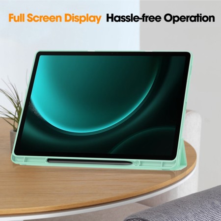 Husa pentru Samsung Galaxy Tab S9 FE Plus - Techsuit Flex Trifold - Matcha Green