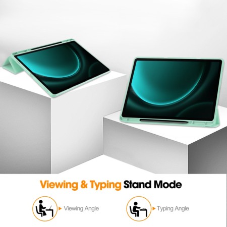 Husa pentru Samsung Galaxy Tab S9 FE Plus - Techsuit Flex Trifold - Matcha Green