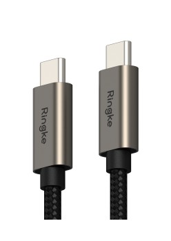 Cablu de Date Type-C la Type-C, 60W, 2m - Ringke - Black