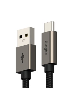 Cablu de Date USB la Type-C, 60W, 0.5m - Ringke - Black