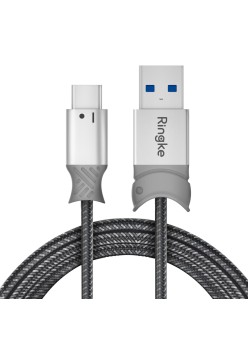 Cablu de Date USB la Type-C 20cm - Ringke - Gray
