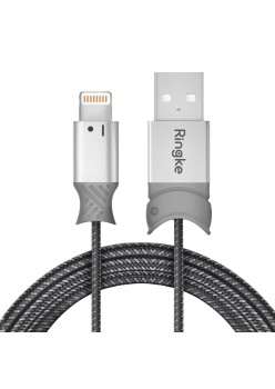 Cablu de Date USB la Ligntning 20cm - Ringke - Gray
