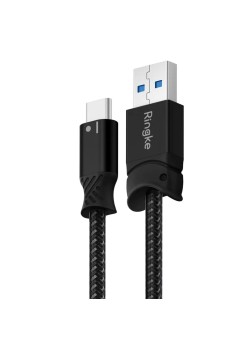 Cablu de Date USB la Type-C 1.2mm - Ringke - Black