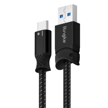Cablu de Date USB la Type-C 1.2mm - Ringke - Black