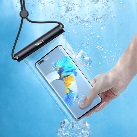 Husa Waterproof IPX8 pentru Telefon 7.2, Baseus, Black