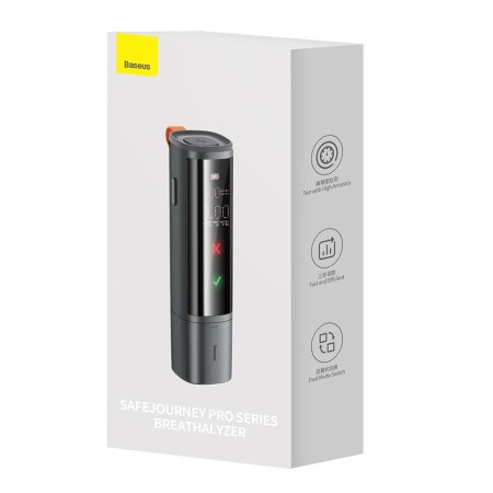Etilotest cu Display, 470mAh, Type-C - Baseus SafeJourney Pro Series (CRCX060014) - Black
