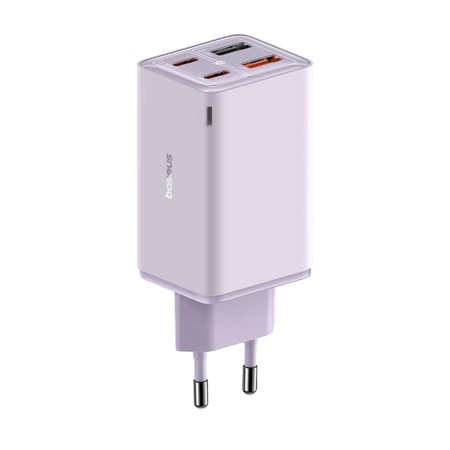 Incarcator pentru Priza 2x USB, 2x Type-C, 65W + Cablu Type-C la Type-C - Baseus (P10162701533-00) - Purple