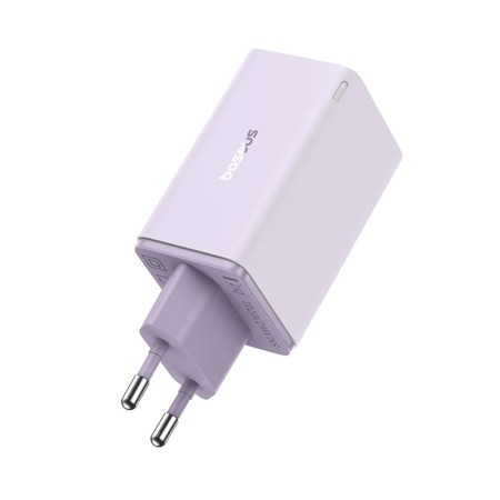 Incarcator pentru Priza 2x USB, 2x Type-C, 65W + Cablu Type-C la Type-C - Baseus (P10162701533-00) - Purple