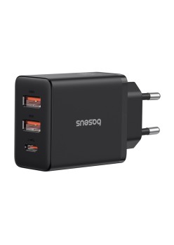 Incarcator GaN, 2x USB, Type-C, Fast Charging, 30W - Baseus (P10111402113-00) - Cluster Black