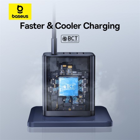 Incarcator GaN, 2x USB, Type-C, Fast Charging, 30W - Baseus (P10111402113-00) - Cluster Black