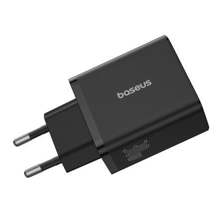 Incarcator GaN, 2x USB, Type-C, Fast Charging, 30W - Baseus (P10111402113-00) - Cluster Black