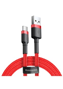 Cablu USB la Type-C, 2A, 2m - Baseus Cafule (CATKLF-F09) - Red