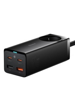 Prelungitor Priza, Incarcator 2xUSB + 2xUSB-C + AC, 65W - Baseus GaN3 Pro (PSZM000901) - Black