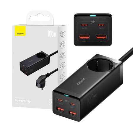 Incarcator/Cablu de alimentare GaN3 Pro 100W - Baseus (PSZM000401) - Black
