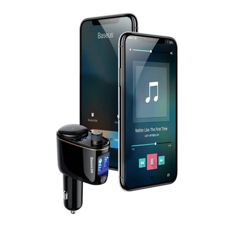 Transmitator Auto Bluetooth, Incarcator Masina - Baseus (CCHC000001) - Black