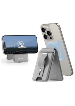 Portofel pentru Telefon cu Functie de Suport Birou - ESR - Natural Titanium