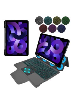 Husa cu Tastatura pentru iPad Air 4 (2020)/Air 5 (2022)/Air 11 (2024) - Techsuit KeyTab Pro - Black