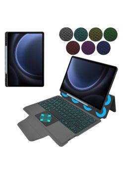 Husa cu Tastatura pentru Samsung Galaxy Tab S9 FE Plus - Techsuit KeyTab Pro - Black