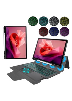 Husa cu Tastatura pentru Lenovo Tab P12 - Techsuit KeyTab Pro - Black