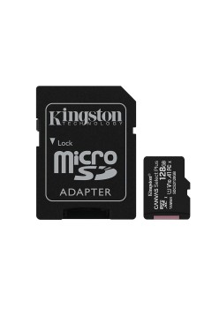 Card de Memorie cu Adaptor, 128GB - Kingston Canvas Go Plus (SDCS2/128GB) - Black