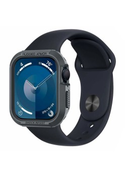 Husa pentru Apple Watch 4 / 5 / 6 / SE / SE 2 / 7 / 8 / 9 (44mm/45mm) - Spigen Rugged Armor - Dark Grey