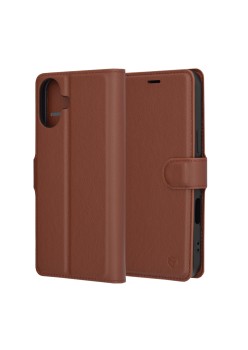 Husa pentru iPhone 16 - Techsuit Leather Folio - Brown