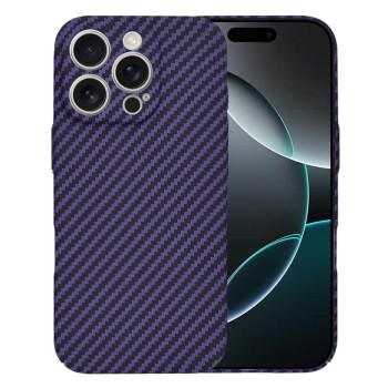 Husa pentru iPhone 16 Pro - Premium CarbonFiber - Purple