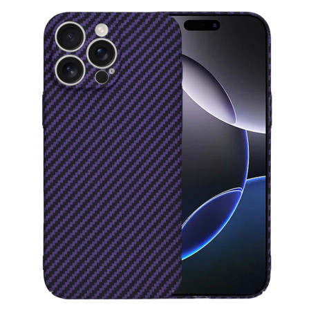 Husa pentru iPhone 16 Pro Max - Premium CarbonFiber - Purple
