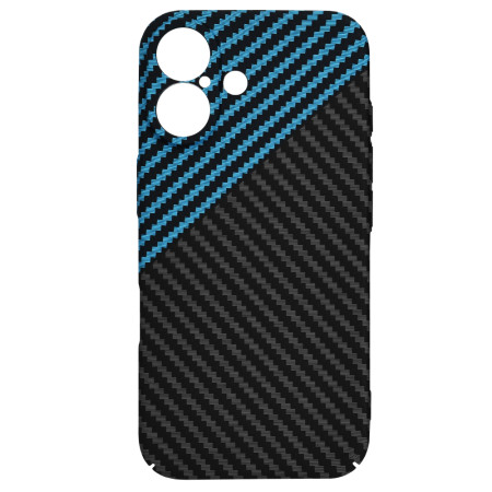 Husa pentru iPhone 16 - Premium CarbonFiber - Blue Pulse