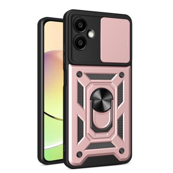 Husa pentru Samsung Galaxy A06, Slide si Snap Privacy, CamShield, Rose Gold