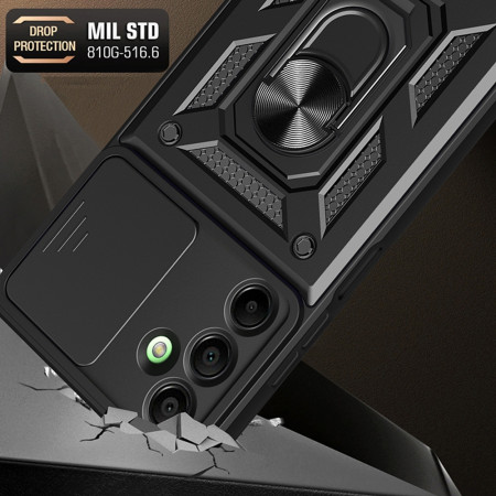 Husa pentru Samsung Galaxy A16, Slide si Snap Privacy, CamShield, Black