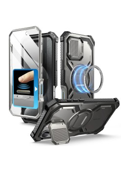 Husa pentru iPhone 16 Pro Max + Folie - I-Blason Armorbox - Titan Gray