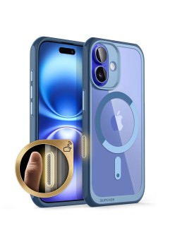 Husa pentru iPhone 16 - Supcase Unicorn Beetle Slim Clear MagSafe - Azure