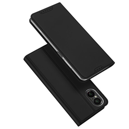 Husa Flip Sony Xperia 5 V, Dux Ducis Skin Pro, Smart Pro Magnet, Negru