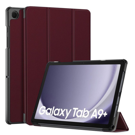 Husa tableta compatibila Samsung Galaxy Tab A9 Plus, FoldPro cu Microfibra, Auto Sleep/Wake, Red