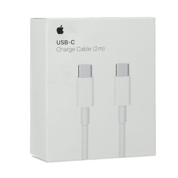 Cablu Apple Original A1739 MLL82ZM/A Tipe-C la Tipe-C, 2m, White