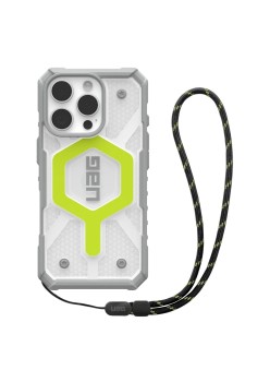 Husa pentru iPhone 16 Pro - UAG Pathfinder Clear Magsafe - Active Neon Lanyard