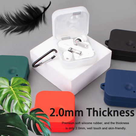 Husa compatibila Nothing Ear 2, Silicone, Smooth Ultrathin, Black
