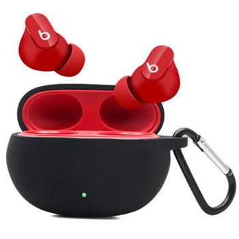 Husa compatibila Beats Studio Buds, Silicon, Smooth Ultrathin, Black