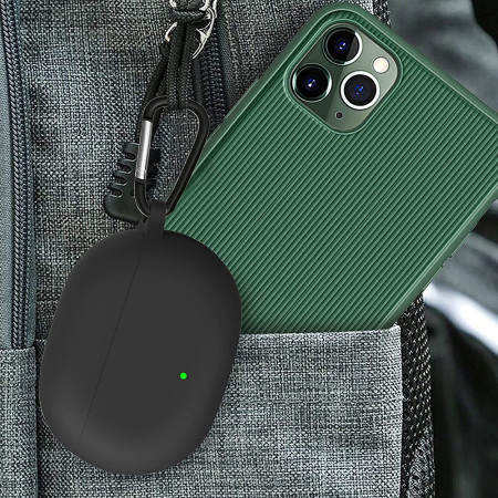 Husa compatibila Beats Studio Buds, Silicon, Smooth Ultrathin, Black