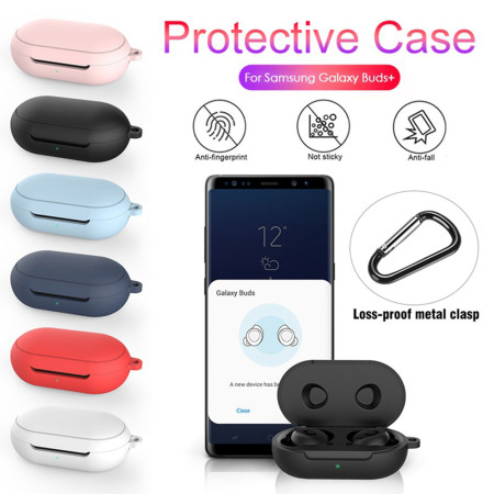 Husa compatibila Samsung Galaxy Buds + / Buds, Smooth Ultrathin, Black