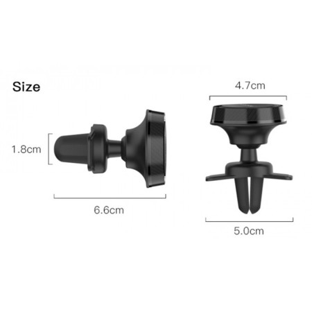 Suport Auto Magnetic Grila Ventilatie Yesido Gravity Grip, Black