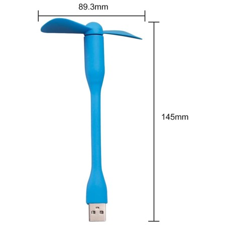 Ventilator USB Portabil, 5V - Techsuit (TUF1) - Blue