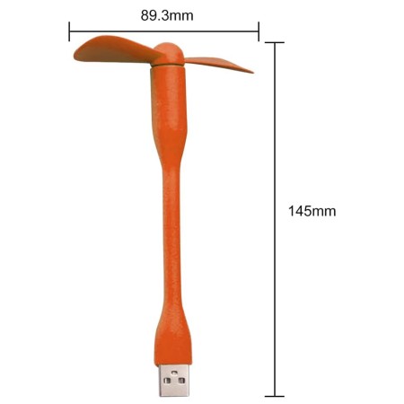 Ventilator USB Portabil, 5V - Techsuit (TUF1) - Orange