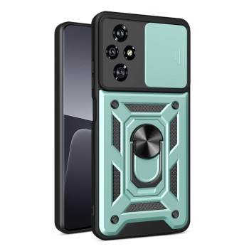 Husa pentru Honor 200, CamShield Protectie Camera, Magnetic, Slide si Snap, Green