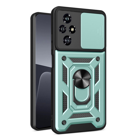 Husa pentru Honor 200, CamShield Protectie Camera, Magnetic, Slide si Snap, Green
