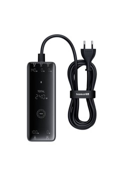 Statie de Incarcare GaN, 3x USB-C, USB, DC, 240W, 1m - Baseus (P10163901113-00) - Black