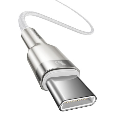 Cablu Type-C, Super Fast Charge, 100W, 2m - Baseus Cafule Series Metal (CATJK-D02) - White