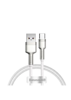 Cablu de Date USB la Type-C, 66W, 1m - Baseus Cafule Series Metal (CAKF000102) - White
